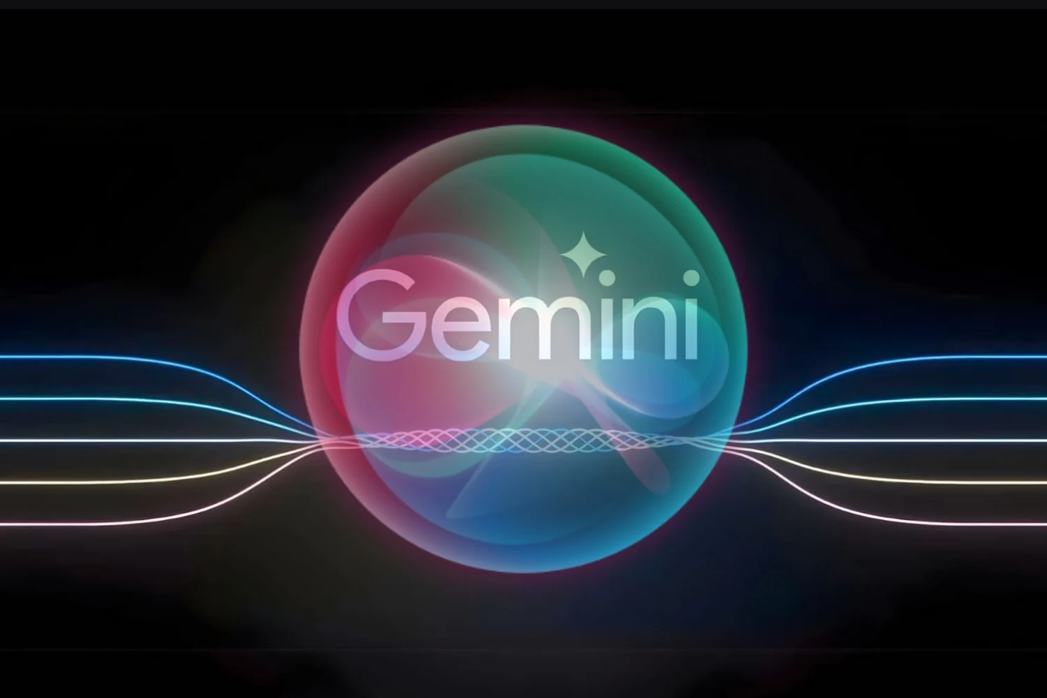 Google Gemini logo with Siri